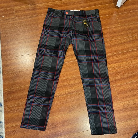 COPY - NWT Plaid Mens Slacks, SLIM FIT - Picture 7 of 7